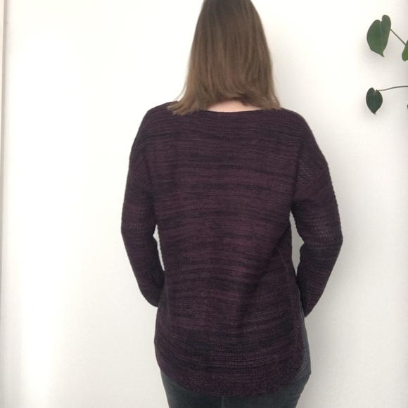 Quinn Burgundy Marl V-Neck Pullover Sweater, size Large ♥️ - Picture 7 of 16